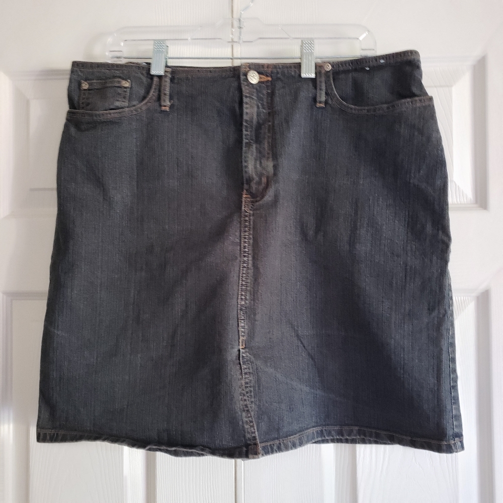 Vintage Faded Glory Jean Skirt Size 16